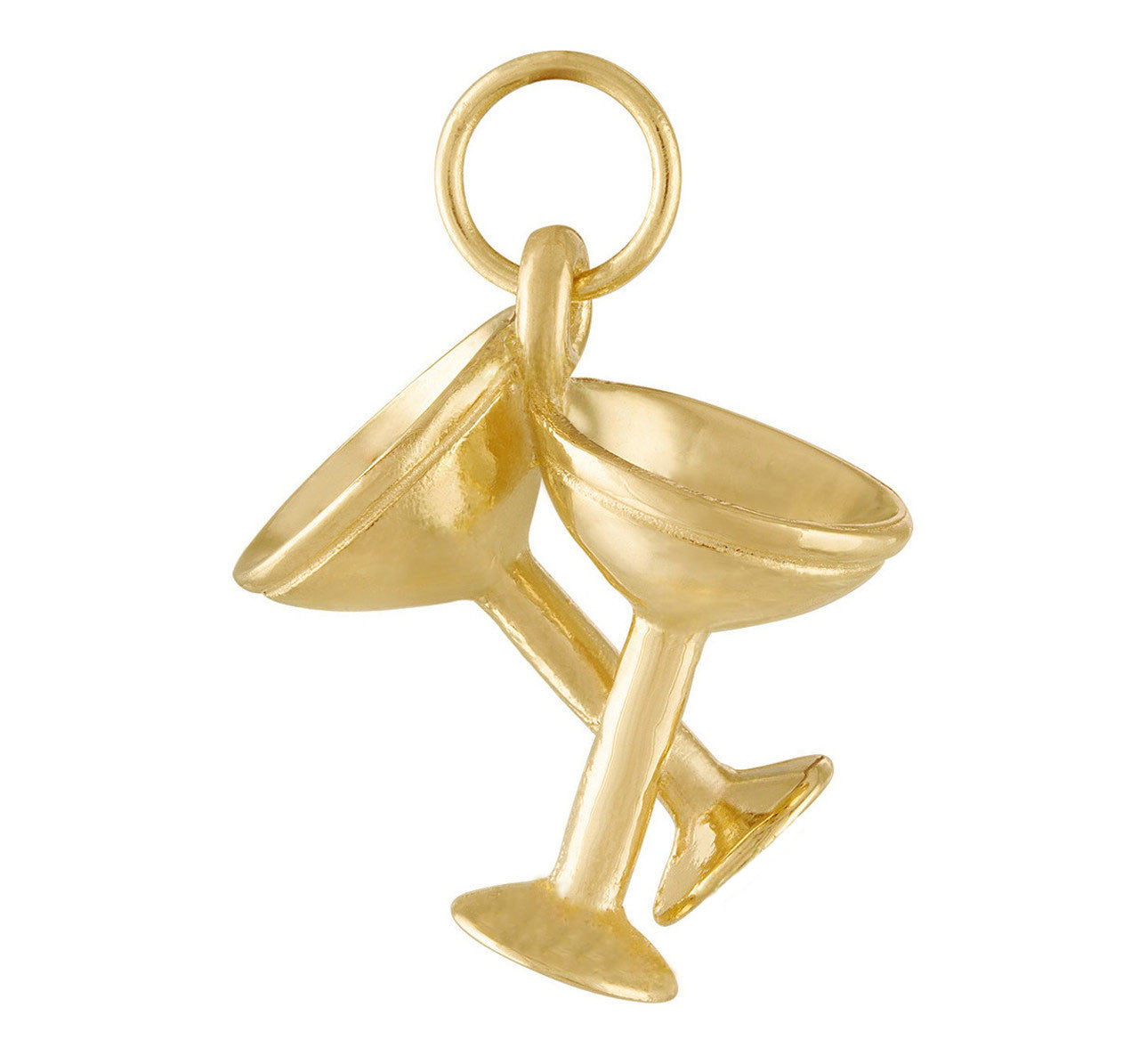 Champagne Toast 14K Gold Charm